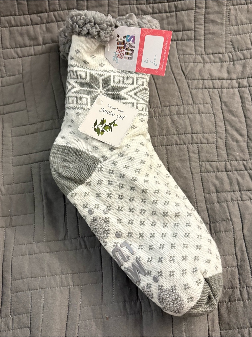 NWT MUK LUKS Womens Cabin Socks Snowflakes L/XL 8.5-11 stocking stuffers